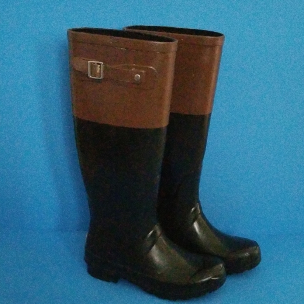 Oakiwear Size 6 Monumenta-Brown Rubber Rain Boots